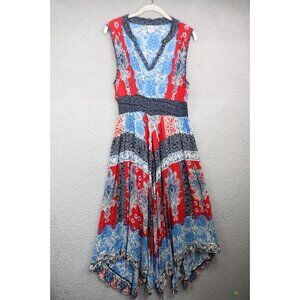 Bila Vintage Patchwork Maxi Dress-Asymmetrical Hem-Medium-Boho-Whimsigoth